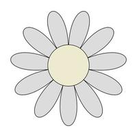 madeliefje bloem Aan wit achtergrond vector illustratie