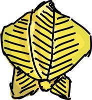 geel carambola, illustratie, vector Aan wit achtergrond.