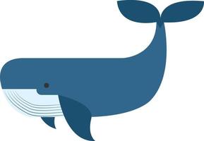 blauw walvis, illustratie, vector Aan wit achtergrond.