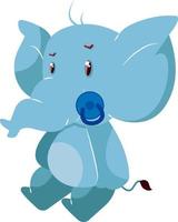 baby olifant, illustratie, vector Aan wit achtergrond.