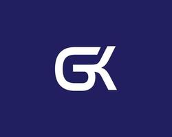 gk kg logo ontwerp vector sjabloon