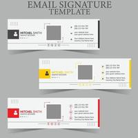 e-mail handtekening of e-mail footer vector