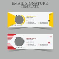 e-mail handtekening of e-mail footer vector