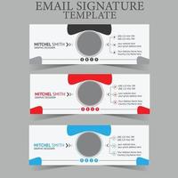 e-mail handtekening of e-mail footer vector