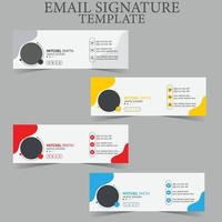 e-mail handtekening of e-mail footer vector