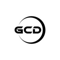 gcd brief logo ontwerp in illustratie. vector logo, schoonschrift ontwerpen voor logo, poster, uitnodiging, enz.