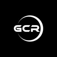 gcr brief logo ontwerp in illustratie. vector logo, schoonschrift ontwerpen voor logo, poster, uitnodiging, enz.