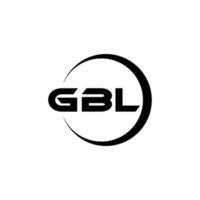 gbl brief logo ontwerp in illustratie. vector logo, schoonschrift ontwerpen voor logo, poster, uitnodiging, enz.