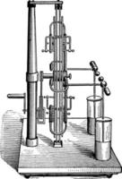 vier-platen machine, wijnoogst illustratie. vector