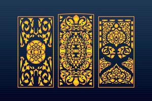 abstract meetkundig Islamitisch achtergrond decoratief Arabisch ornament cnc besnoeiing laser patroon vector