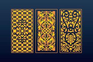 abstract meetkundig Islamitisch achtergrond decoratief Arabisch ornament cnc besnoeiing laser patroon vector