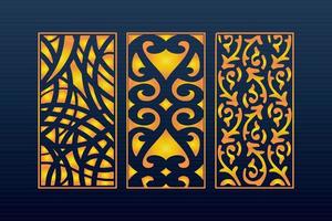 abstract meetkundig Islamitisch achtergrond decoratief Arabisch ornament cnc besnoeiing laser patroon vector