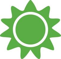 groen zon, illustratie, Aan een wit achtergrond. vector