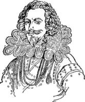 George villiers, wijnoogst illustratie vector