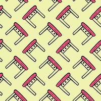 roze stoelen, naadloos! patroon Aan geel achtergrond. vector
