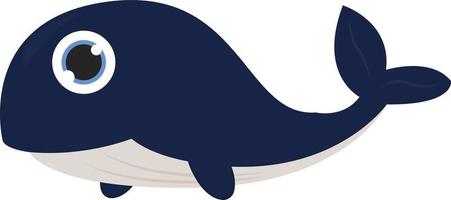 groot blauw walvis , illustratie, vector Aan wit achtergrond