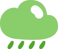 groen regenen, illustratie, vector Aan een wit achtergrond.