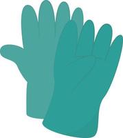 blauw handschoenen, illustratie, vector Aan wit achtergrond.