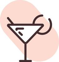 martini in luxe glas, illustratie, vector, Aan een wit achtergrond. vector