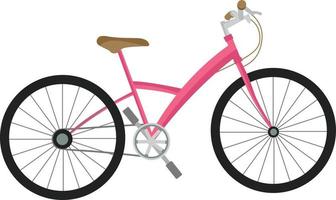 roze fiets ,illustratie, vector Aan wit achtergrond.