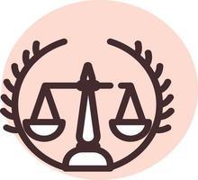 rechtbank wetten, illustratie, vector Aan een wit achtergrond.