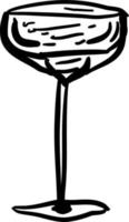 martini glas, illustratie, vector Aan wit achtergrond.