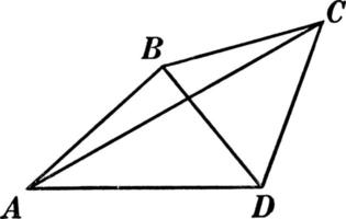 vierhoek met diagonalen, wijnoogst illustratie. vector