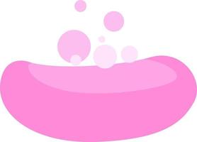 roze zeep, illustratie, vector Aan wit achtergrond.