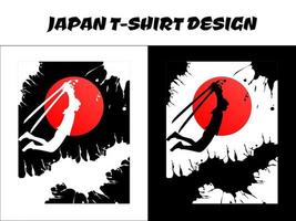 samurai springen voor aanval, samurai jongen, Japans t-shirt ontwerp, silhouet voor een Japans thema, ridder, mannetje samoerai, silhouet Japan samurai vector