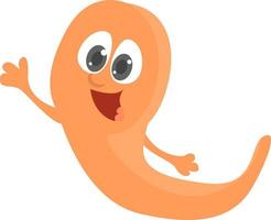 golvend worm, illustratie, vector Aan wit achtergrond