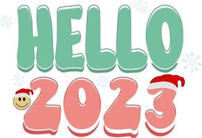 Hallo 2023. gelukkig nieuw jaar vector