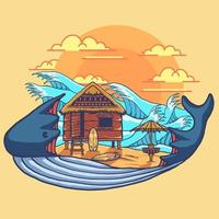 huis blijven walvis illustratie vector