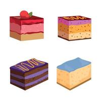 kleurrijke illustraties van taarten vector