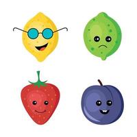 set van fruit vector