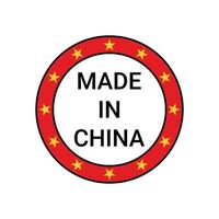 labels van made in china vector