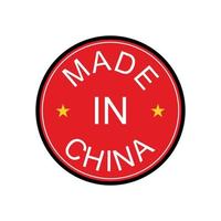 labels van made in china vector