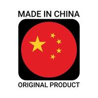 labels van made in china vector