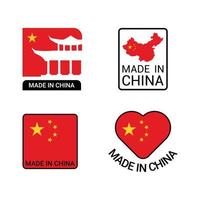 labels van made in china vector