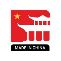 labels van made in china vector