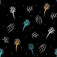 naadloos patroon met hand- getrokken vector abstract bloem en stippen, modern ornament, botanisch illustratie voor omhulsel en textiel,minimalistisch afdrukken voor interieur ontwerp, bloemen motief voor behang