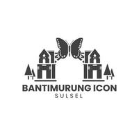 creatief sjabloon logo de bantimurung icoon vector