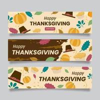 thanksgiving banner collectie vector
