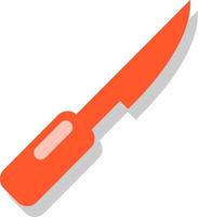 rood keuken mes, icoon illustratie, vector Aan wit achtergrond