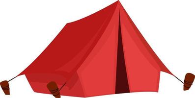 rood tent, illustratie, vector Aan wit achtergrond