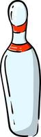 bowling pin, illustratie, vector Aan wit achtergrond