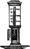 barometer, wijnoogst illustratie. vector