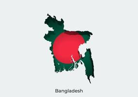 Bangladesh vlag. papier besnoeiing stijl ontwerp van officieel wereld vlag. fit voor banier, achtergrond, poster, jubileum sjabloon, festival vakantie, onafhankelijk dag. vector eps 10