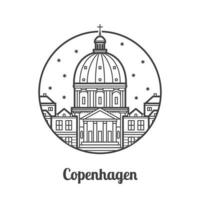 reizen Kopenhagen icoon vector