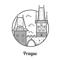 reizen Praag icoon vector