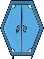 blauw garderobe, illustratie, vector Aan wit achtergrond.